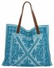 Modna Torebka Shopper Bag  Niebieska